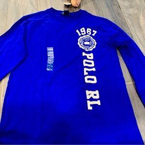 POLO Ralph Lauren 1967 Shield Long Sleeve Logo T-shirt Size Large Boys Teen